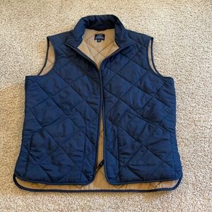 Quilted navy vest